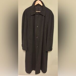 Canali Barneys New York 100% Cashmere Grey Overcoat Jacket Men’s Size 52 R